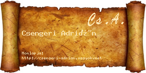 Csengeri Adrián névjegykártya
